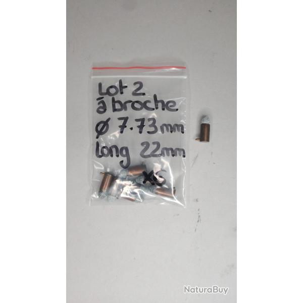 munitions � broche  diam 7.73mm long 22mm LOT 2