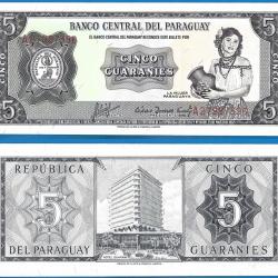 Paraguay 5 Guaranies 1963 Billet Neuf  Hotel Guarani Decret de 1952