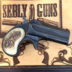 Superbe Remington DOUBLE DERRINGER� calibre .41 RF � TARDIF ! corne d'&eacute;lan