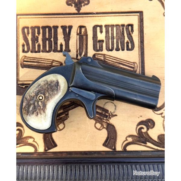 Superbe Remington DOUBLE DERRINGER� calibre .41 RF � TARDIF ! corne d'�lan
