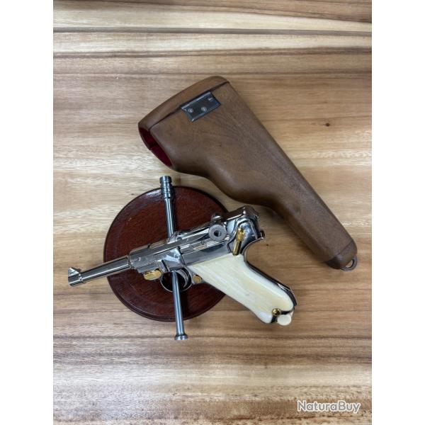 UNIQUE AU MONDE !! P08 INOX OR COLLECTION  - DWM - MONOMATRICULE - 9MM - ADF-BH201-01