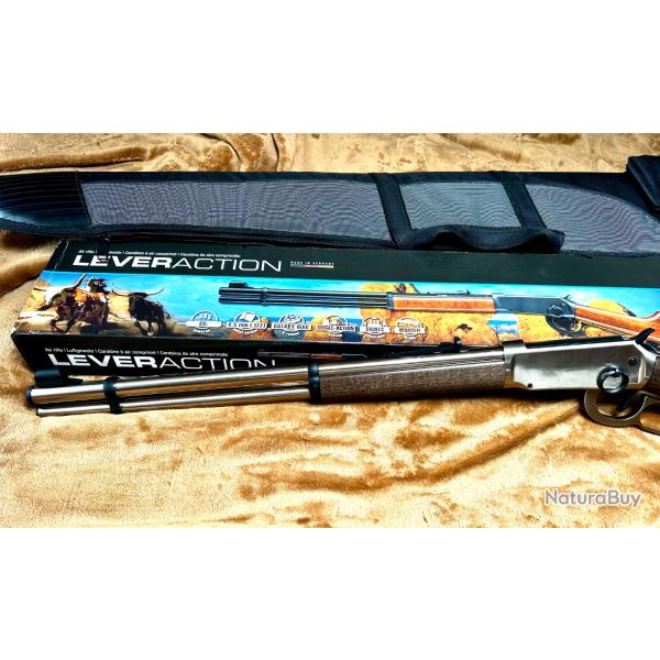 Walther Lever Action. �tat neuf. cal4,5 plombs  7,5J Bo�te + housse Umarex