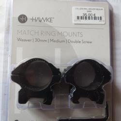 colliers bas HAWKE 30mm pour embases Weaver