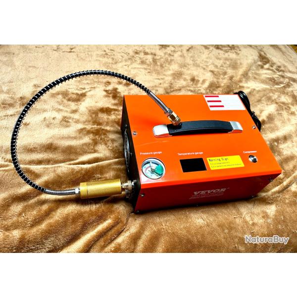 Compresseur VEVOR. PCP 300W Auto. �TAT QUASI NEUF 4500PSI.livr� complet