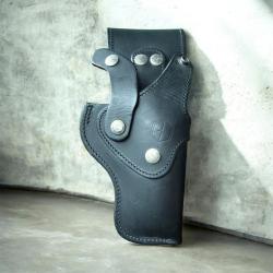 &Eacute;tui Holster cuir Noir Manurhin Police  revolver droitier ou gaucher occasion