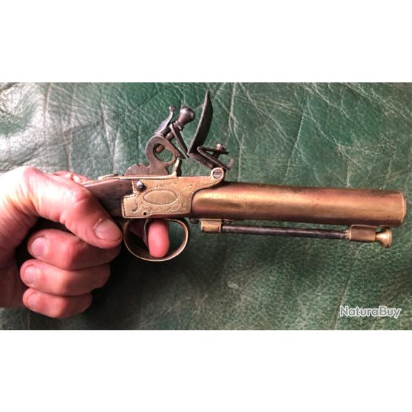PISTOLET DE MARINE � SILEX BRONZE