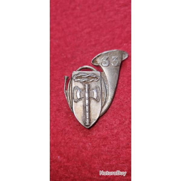 Insigne 33 �me bataillon  de chasseur