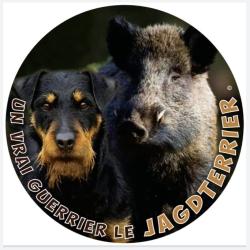 Autocollant pour v&eacute;hicule - Jagd terrier et sanglier