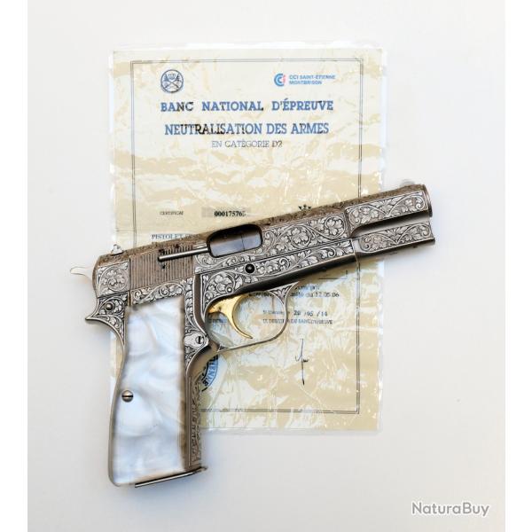 Pistolet neutralis� Browning GP 35 - Mod�le luxe "Renaissance"