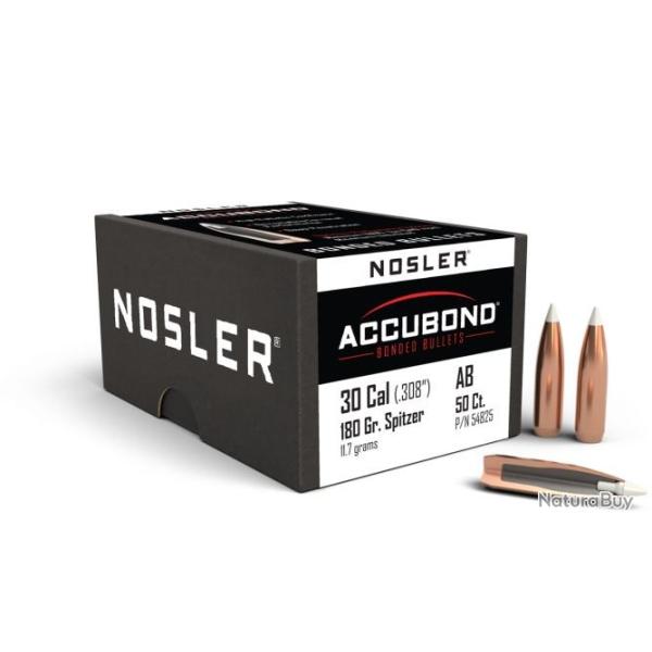 Ogives NOSLER cal.338 accubond 200gr 13g par 50