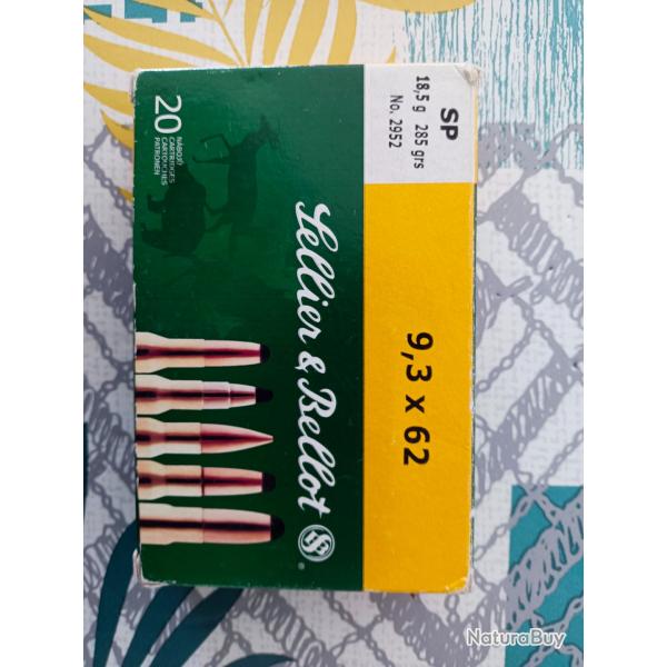 Balle sellier bellot calibre 9,3x62