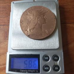 Superbe m&eacute;daille de table en bronze, minist&egrave;re de la guerre.
