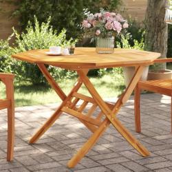 Table pliable de jardin &Oslash;110x75 cm bois d'acacia solide
