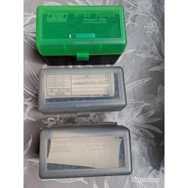 Boites de rangement/transport MTM pour cartouches medium et magnum rifle