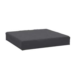 Coussin palette tissu oxford anthracite 60x60x9,5 cm imperm&eacute;able confortable