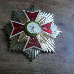 pologne plaque &eacute;mail ordre de l aigle blanc
