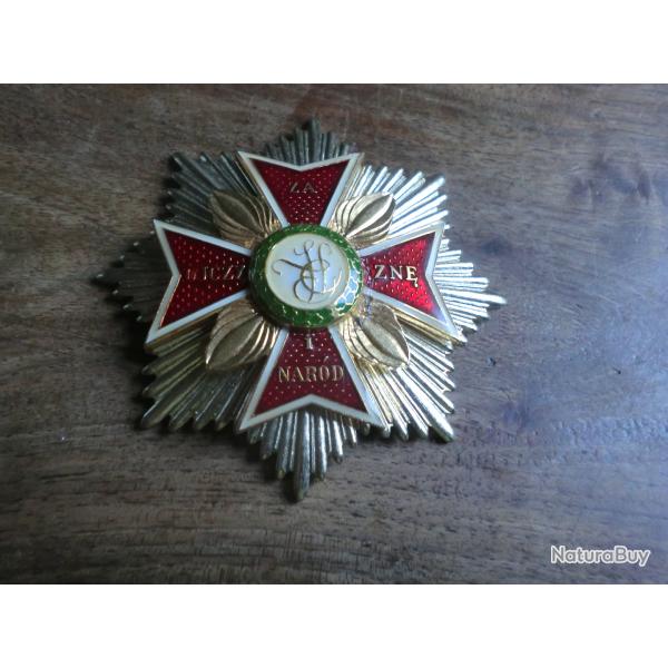 pologne plaque �mail ordre de l aigle blanc