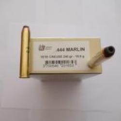 LOT DE 40 MUNITIONS SOLOGNE KLASSIC CAL 444MARLIN TETE CREUSE 240GR  15.6G