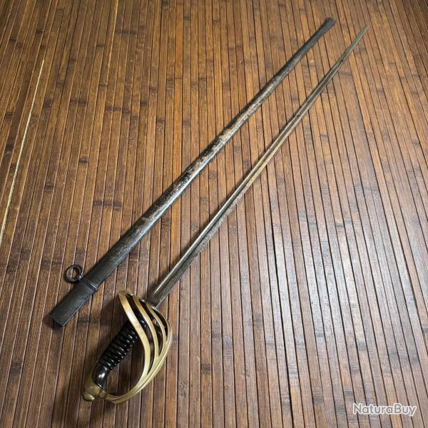 SABRE D'OFFICIER SUP�RIEUR D'INFANTERIE 1882 GARDE EN BRONZE A LA NANCY SIGN�E PETIT FILS BAILHACHE