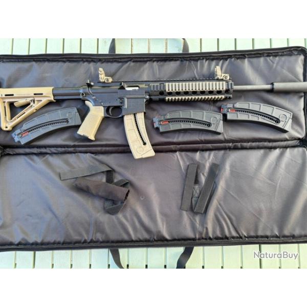 Smith & Wesson MP15-22 MOE FDE + 4 chargeurs + mod�rateur de son et housse de transport