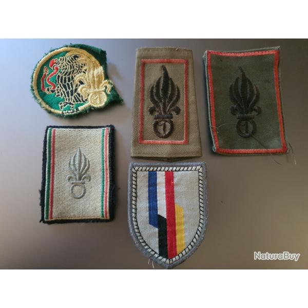 LOT INSIGNE L�GION �TRANG�RE 1 ER RE BANDES PATRONIMIQUES ET PATCH FAZSOI BRIGADE FRANCO ALLEMANDE