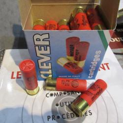 LIVRAISON OFFERTE 25 CARTOUCHES CAL 16/70 MIRAGE CLEVER N&deg;8