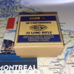 22 LR (Long Rifle / CIL Dominion): AU CHOIX; Reproduction boite munitions (vide) CIL 15011678