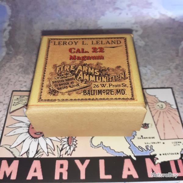 22 Magnum (Leroy-Leland): Reproduction boite munitions (vide) LL 15011692