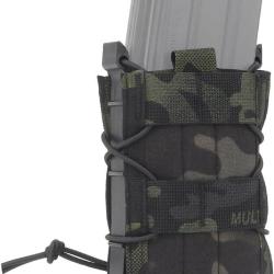 PORTE-CHARGEUR POUR CHARGEUR FUSILS D'ASSAUT AR, AK, FAL, M14, ETC. - MULTICAM NOIR