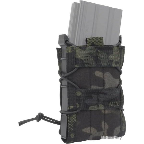 PORTE-CHARGEUR POUR CHARGEURS AR15, M4, AK, FAL, etc. - MULTICAM NOIR - LIVRAISON GRATUITE