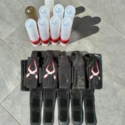 Ceinture porte-pot + 9 pots paintball
