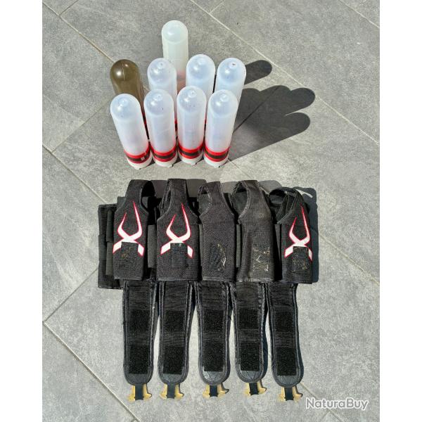 Ceinture porte-pot + 9 pots paintball