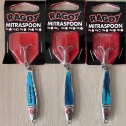 Cuiller Jig Mer Ragot Mitraspoon 18g Bleu SBT (lot de 3 Cuiller de 18g)