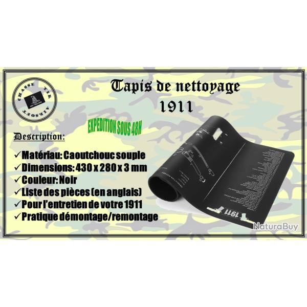 Tapis de nettoyage d'arme avec vue �clat�e pistolet 1911