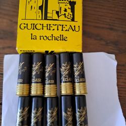 Bo&icirc;te de 10 cartouches anciennes cal 16 &Eacute;CLAIR  douilles  cartons  noires