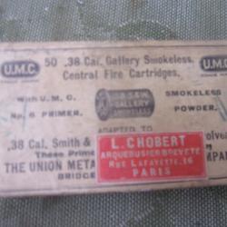 boite ancienne de munition 38 Smith et wesson