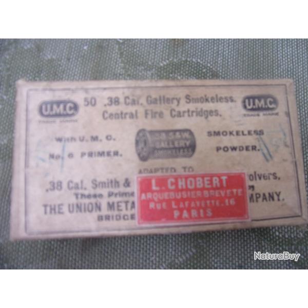boite ancienne de munition 38 Smith et wesson