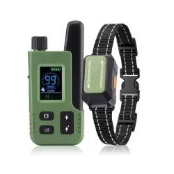 Collier de Dressage Chien 600m Rechargeable &Eacute;tanche IPX65 T&eacute;l&eacute;commande 4 Modes Petit Grand Chien