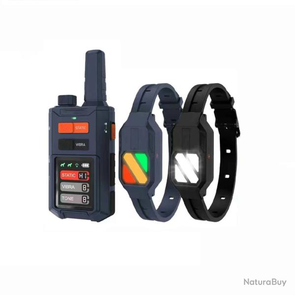 2X Colliers de Dressage Professionnel Chien 1800m �tanche Rechargeable T�l�commande 4 Modes