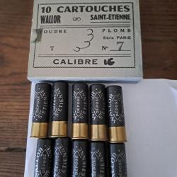 Bo&icirc;te de10 belles  cartouches anciennes  WALLOR douilles cartons  cal 16