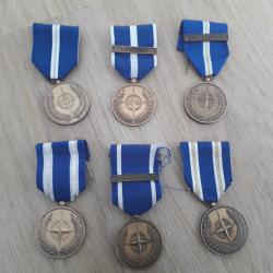 Lot de 6 m&eacute;dailles   OTAN
