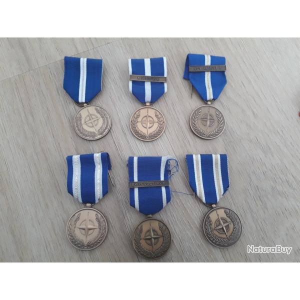Lot de 6 m�dailles   OTAN