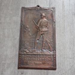 Plaque comm&eacute;morative garde fronti&egrave;re milice suisse 1914-1916