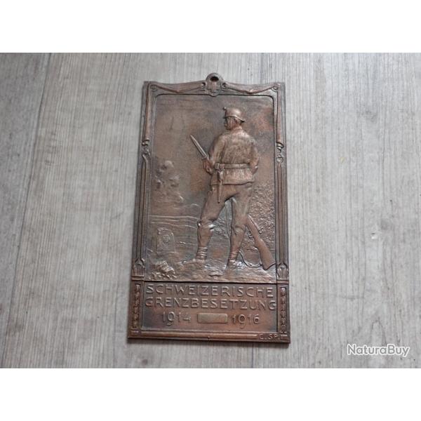Plaque comm�morative garde fronti�re milice suisse 1914-1916