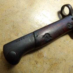 Baionnette fusil mauser VERGAEIRO Portugais court  mod r&eacute;glementaire Portugal fab Allemande