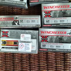 winchester Super X Hollow Point C.12/70 cartouche &agrave; balle* Bo&icirc;te de 5
