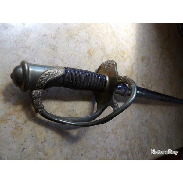 SABRE droit officier 1882 poign�e type 1855 Coulaux &Cnie Klingenthal