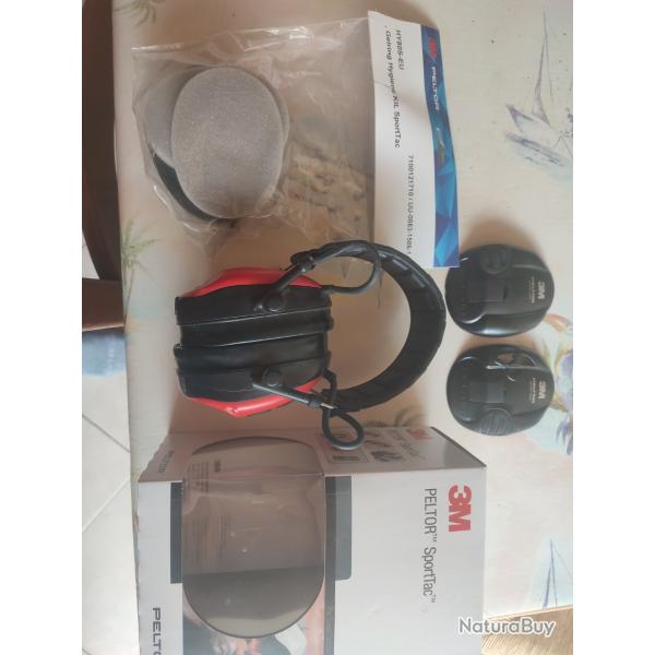 Casque Peltor SportTac avec kit gel comme neuf