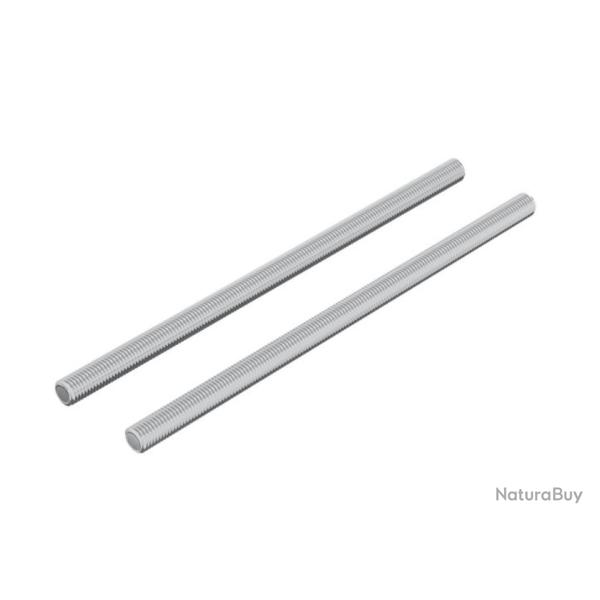 Tige filet�e acier argent� 6x135 mm r�sistante anticorrosion 2 pcs