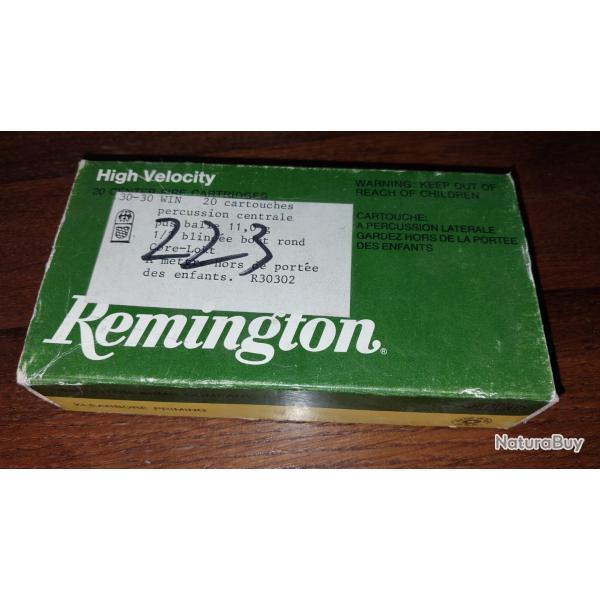 Boite vide de munitions - 30-30  Remington ecrit dessus et tranche